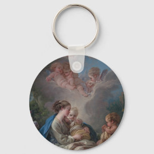 Virgin & Child with the Saint John the Baptist Keychain