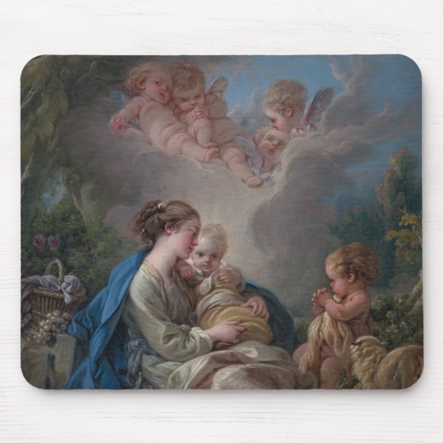 Virgin & Child with the Saint John the Baptist Mouse Pad (Front)