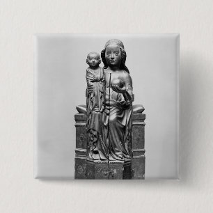 Virgin closed, early 15th century 2 inch square button