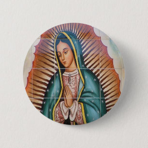 Virgin de Guadalupe 2 Inch Round Button