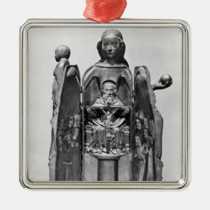 Virgin , early 15th century metal ornament