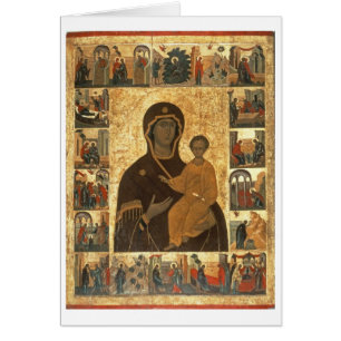 Virgin Hodegetria Icon of Smolensk, c.1450 (temper