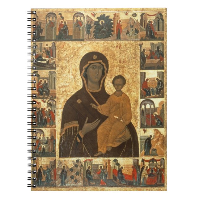 Virgin Hodegetria Icon of Smolensk, c.1450 (temper Notebook (Front)