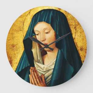 Virgin in prayer of Riga Large Clock