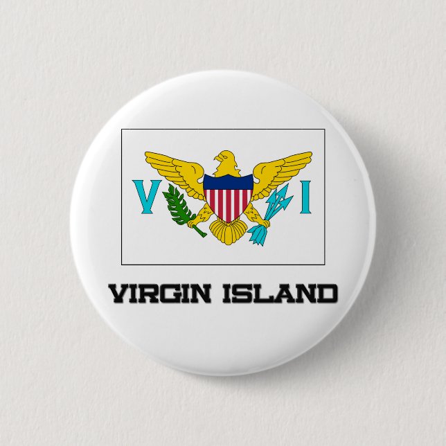 Virgin Island Flag 2 Inch Round Button (Front)