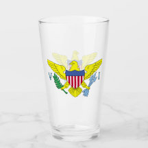 Virgin Islands Flag Glass Cup