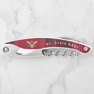 Virgin Islands Flag St. Croix Madras Plaid Corkscrew