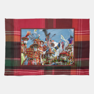 Virgin Islands Flag St. Croix Mocko Jumbies Madras Kitchen Towel