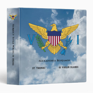 Virgin Islands Flag St. Thomas USVI Caribbean Binder