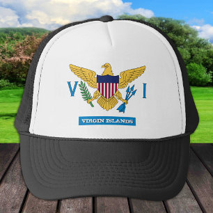 Virgin Islands Hat, US Virgin Islands flag Trucker Hat