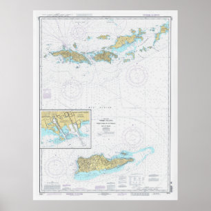 Virgin Islands Map (1996) St Thomas, St John Poster