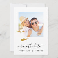 Virgin Islands Map Photo Wedding Save the Date