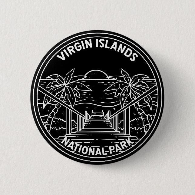 Virgin Islands National Park Monoline 2 Inch Round Button (Front)