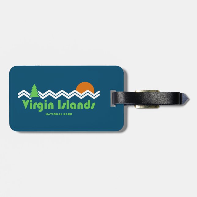 Virgin Islands National Park Retro Luggage Tag (Back Horizontal)