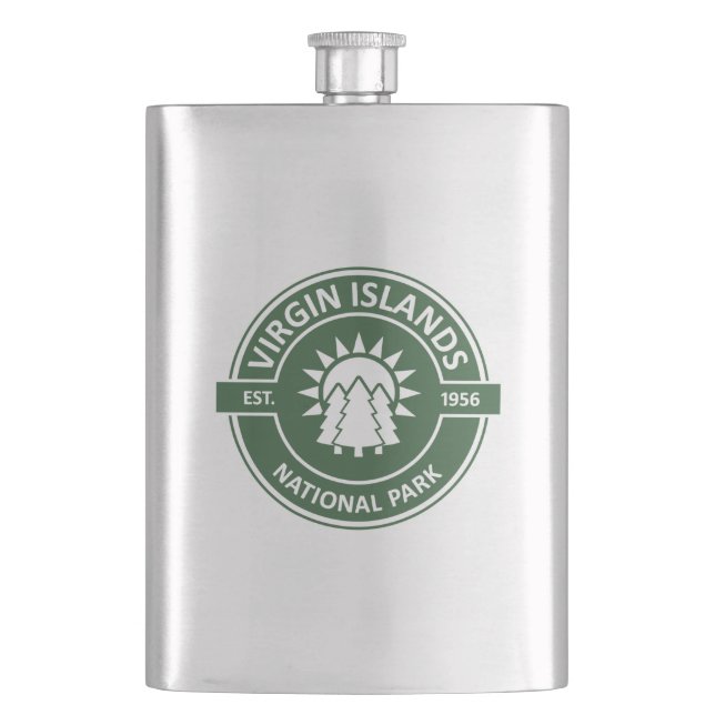 Virgin Islands National Park Sun Trees Hip Flask (Front)
