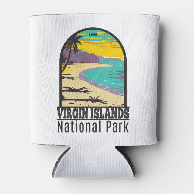 Virgin Islands National Park Trunk Bay Beach Can Cooler (Front)