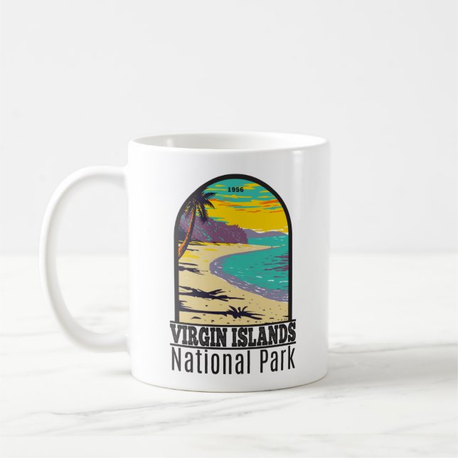 Virgin Islands National Park Trunk Bay Beach Coffee Mug (Left)