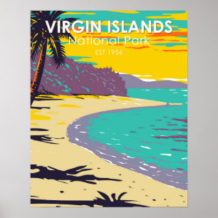 Virgin Islands National Park Trunk Bay Beach Poster
