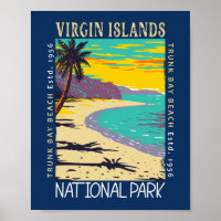 Virgin Islands National Park Trunk Bay Distressed 