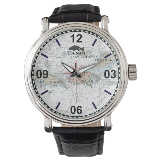 Virgin Islands Nautical Chart Watch (Front)