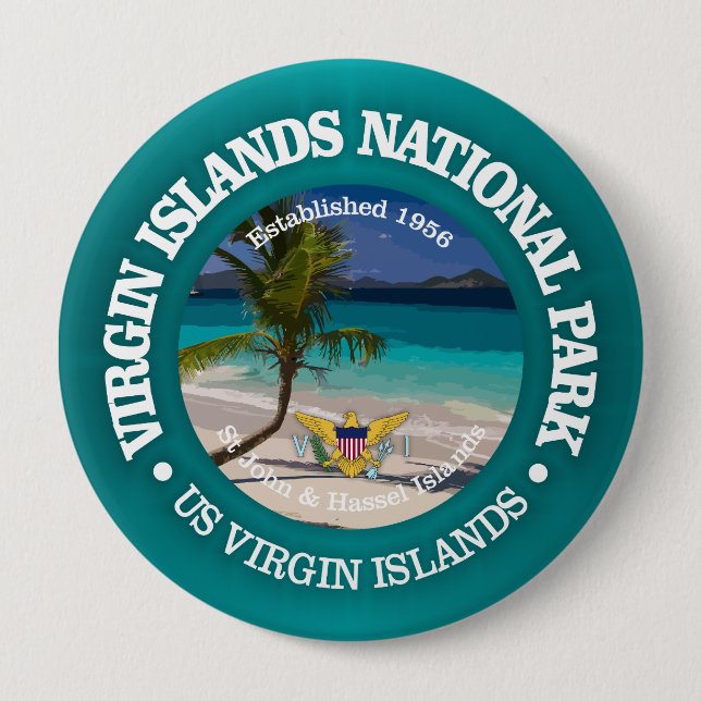 Virgin Islands NP2 4 Inch Round Button (Front)