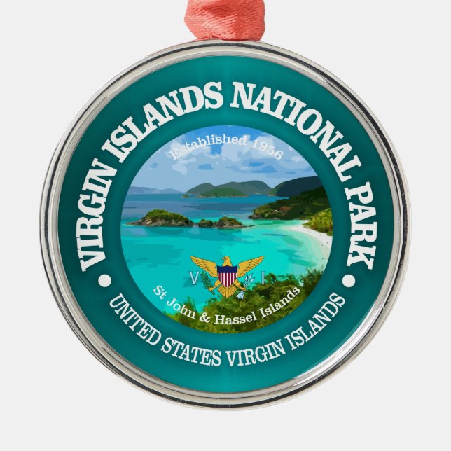 Virgin Islands NP Metal Ornament (Front)
