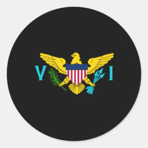 Virgin-Islands-Seal Caribbean-Sea Atlantic-Ocean Classic Round Sticker