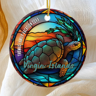 Virgin Islands Vacation Souvenir  Ceramic Ornament