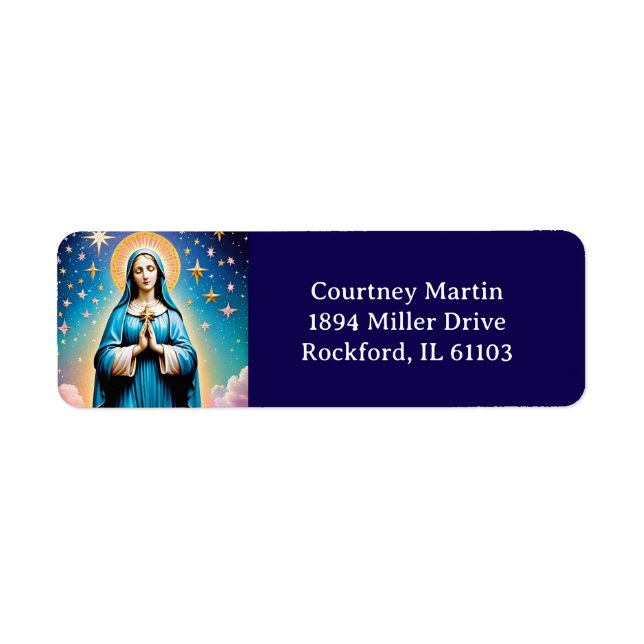 Virgin Mary Adress Label (Front)