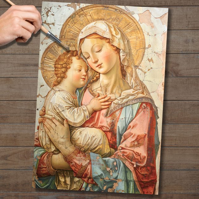 Virgin Mary And Baby Jesus 3 Decoupage Paper (Creator Uploaded)