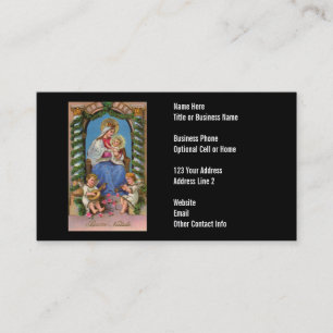 Virgin Mary and Baby Jesus Christian Minister Business Card
