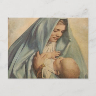 Virgin Mary and Baby Jesus Postcard