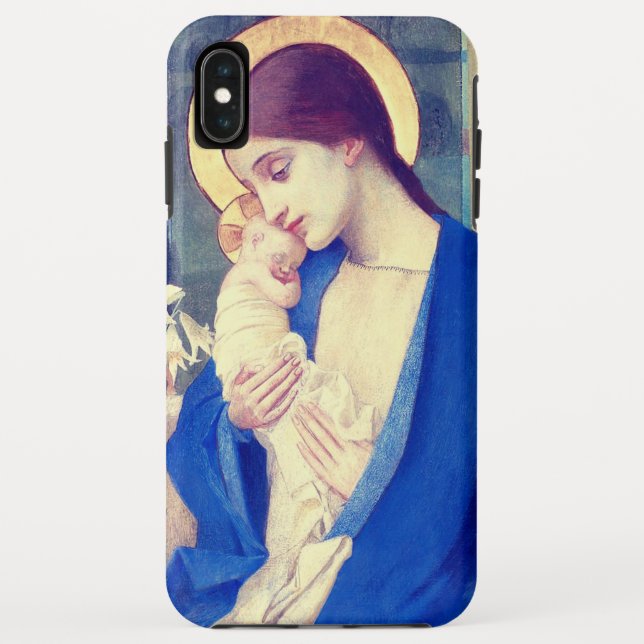 Virgin Mary and Child by Marianne Stokes Case-Mate iPhone Case (Back)