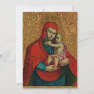 Virgin Mary and Jesus Child by Jan Rombauer Invitation