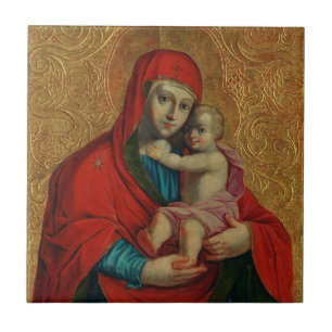 Virgin Mary and Jesus Child by Jan Rombauer Tile