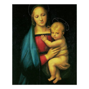 Virgin Mary and Jesus Christ Poster