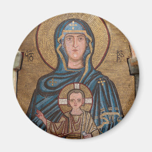 Virgin Mary And Jesus Mosaic Magnet
