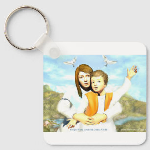 Virgin Mary and the Child Jesus Keychain