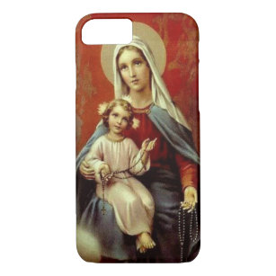 Virgin Mary Baby Jesus Catholic Religious Vintage Case-Mate iPhone Case