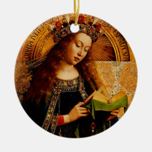 Virgin Mary by Jan van Eyck Ceramic Ornament