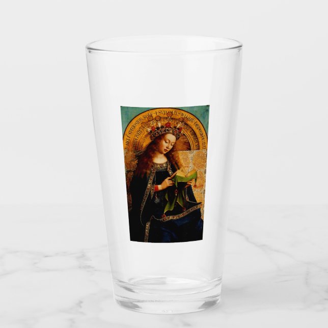 Virgin Mary by Jan van Eyck Glass (Front)