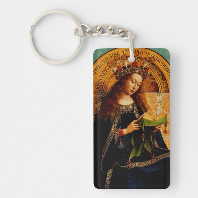Virgin Mary by Jan van Eyck Keychain (Front)
