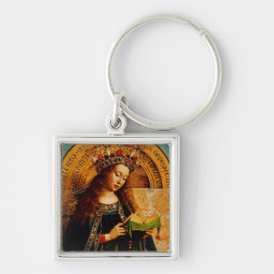 Virgin Mary by Jan van Eyck Keychain