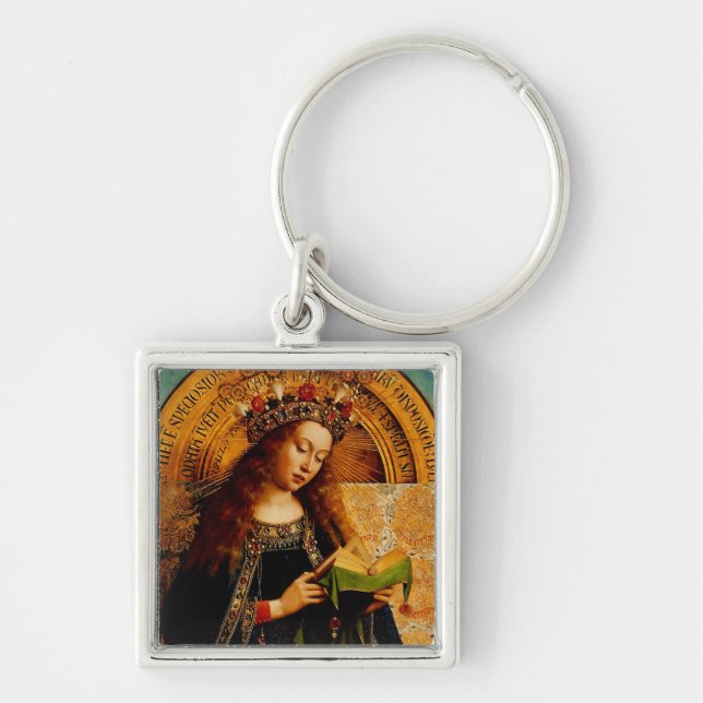 Virgin Mary by Jan van Eyck Keychain (Front)