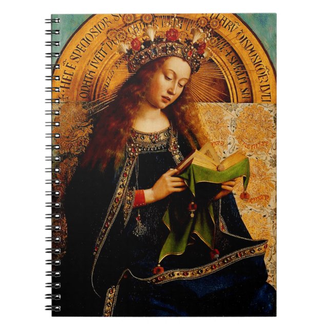 Virgin Mary by Jan van Eyck Notebook (Front)