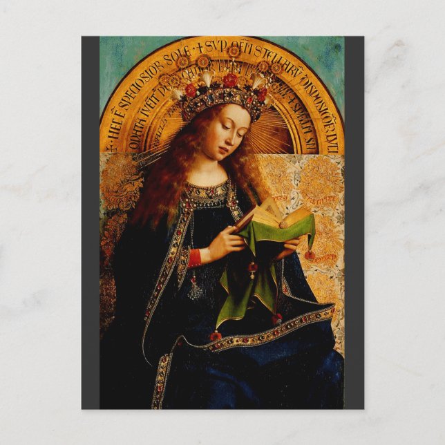 Virgin Mary by Jan van Eyck Postcard (Front)