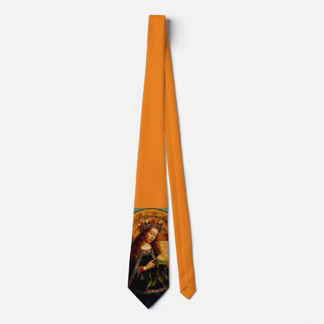 Virgin Mary by Jan van Eyck Renaissance Art Tie (Front)