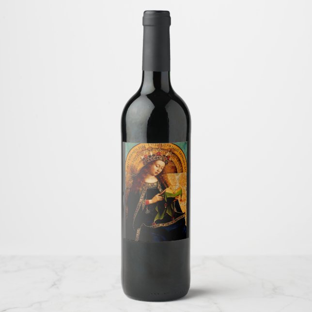 Virgin Mary by Jan van Eyck Wine Label (Front)