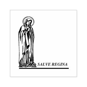 Virgin Mary Catholic Religious Blessed Mother Rubb Rubber Stamp
