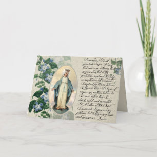 Virgin Mary Catholic Religious Prayer Card